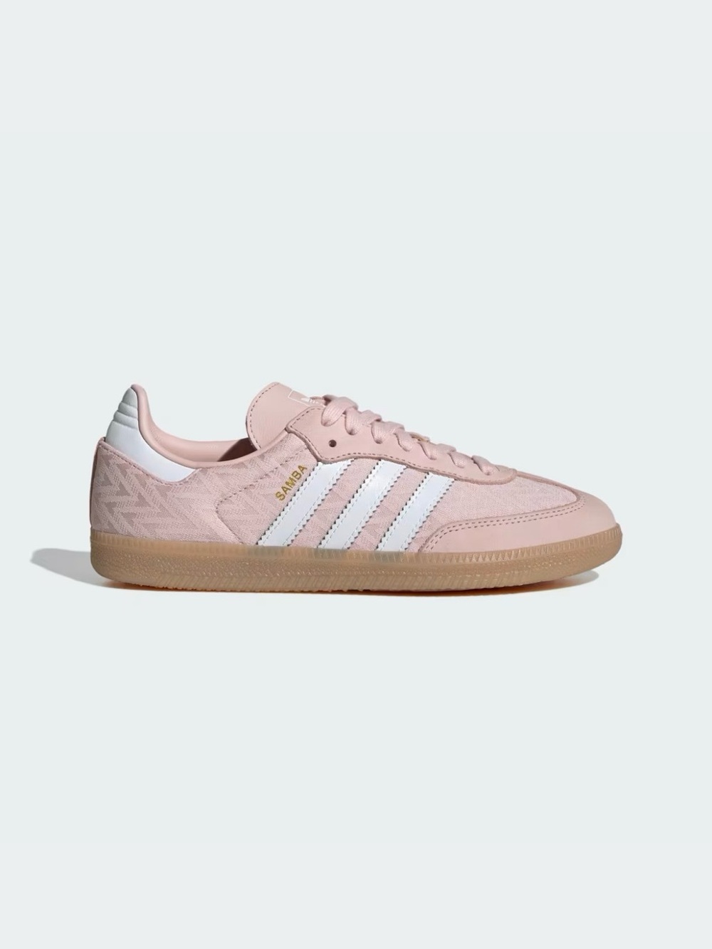adidas Samba Low-Profile Sneaker in Light Pink and White - Picture 1 of 8